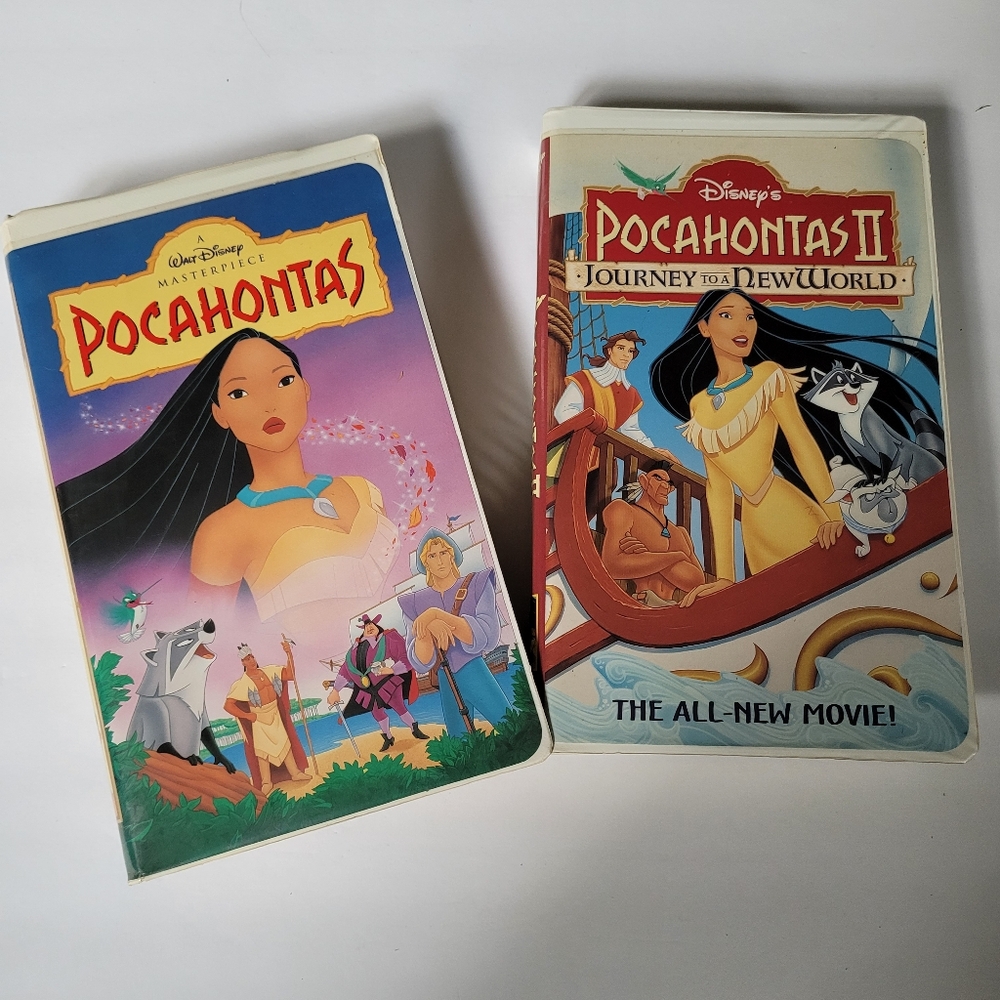 Set of 2 VHS Tapes Pocahontas 1 & 2